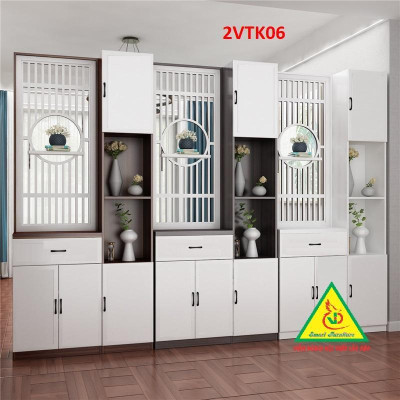 Tủ kệ trang trí kiêm vách ngăn phòng khách , nhà bếp 2VTK06 - Nội thất lắp ráp Viendong Adv