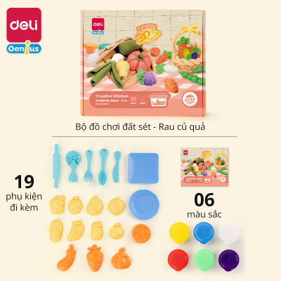 Đất Nặn Làm Bếp Làm Kem Mì Cùng Bé Khuôn Và Máy Thủ Công Deli - Đồ Chơi Giáo Dục Nhập Vai Thông Minh Cho Bé - 67801 67802 67805 YC