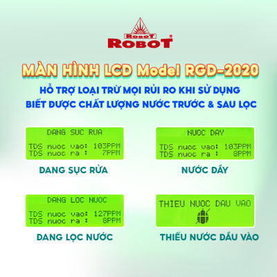 Máy Lọc Nước R.O Hydrogen Kiềm Nóng thông Minh ROBOT RBs-9HAQ - Hàng Chính Hãng