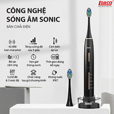 Bàn Chải Điện Lorca TA 9208TB Chải Sạch Mảng Bám, Chống Nước IPX7, Vệ Sinh An Toàn Răng Miệng, Hàng Chính Hãng Cao Cấp
