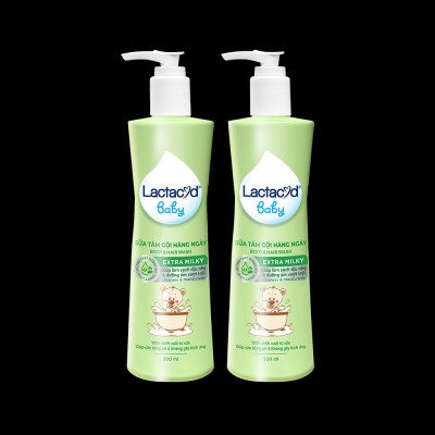Bộ 2 Sữa Tắm Gội Trẻ Em Lactacyd Baby Extra Milky 500ml + 1 Dung Dịch Vệ Sinh Phụ Nữ Odor Fresh 250ml