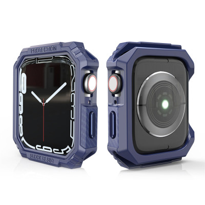 Ốp Case Armor Vân Carbon cho Apple Watch Series 4/5/6/SE/7/8/9/SE2 Size 40mm/41mm/44mm/45mm - Hàng Chính Hãng