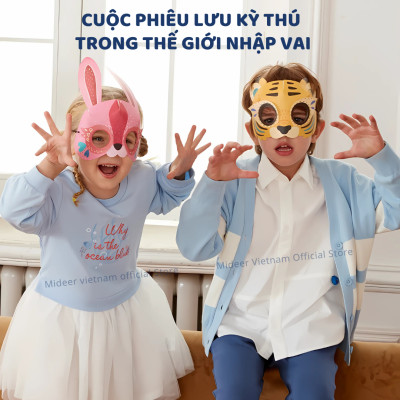 Đồ chơi DIY cho bé gái mặt nạ hóa trang động vật  Mideer 3D Animal Paper Masks