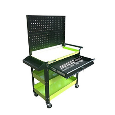 XE ĐẨY DỤNG CỤ 3 KHAY 1 NGĂN KÉO CÓ TẤM TREO STRONGER TOOL
