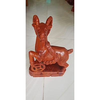 Tượng Gỗ Mỹ Nghệ trạm hình Con Dê đứng tiền màu đỏ đẹp Size cao 50cm ngang 30cm sâu 15cm Ý nghĩa trưng con dê gỗ trong nhà, trên bàn cầu mong cuộc sống bình an, may mắn, sung túc , tài lộc ạ