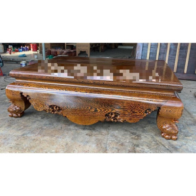 Sập Đại Chân Quỳ Dạ Cá Trơn Gỗ Mun Đuôi Công