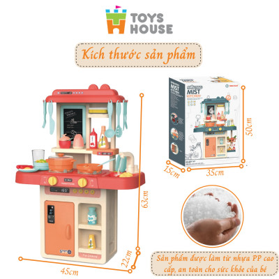 Đồ chơi nấu ăn cho bé/ bộ nhà bếp nấu nướng có vòi nước và bảng vẽ Toyshouse  889-169: đồ chơi hướng nghiệp cho bé