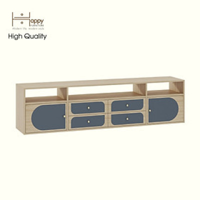 [Happy Home Furniture] BANA, Kệ TV 2 cửa mở - 4 ngăn kéo, 200cm x 40cm x 52cm ( DxRxC), KTV_033