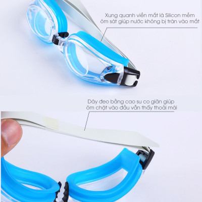 Kính Bơi Chống Thấm Nước Nhiều Màu Sắc Tùy Chọn, Kính Bơi Silicon Cao Cấp Có Hộp Đựng - Chính hãng MINIIN (Giao màu ngẫu nhiên)