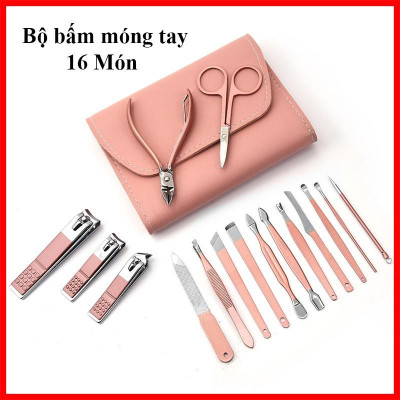 BỘ KỀM CẮT MÓNG TAY TIỆN DỤNG - BỘ KÌM BẤM MÓNG TAY 16 MÓN