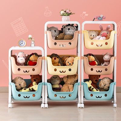 Kệ đựng đồ chơi cho bé rèn tính gọn gàng đồ bỉm sữa đồ dùng trẻ em 2- 3-4 tầng đa năng có bánh xe