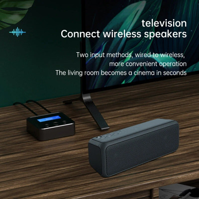 Hàng Chính Hãng - Bộ Thu Phát Nhạc C39S - Bluetooth 5.0 Phạm Vi 10m Chip Giải Mã Âm Thanh Màn LCD Kết Nối Đa Dạng 3.5mm AUX RCA Pin Lithium 300mAh 8 Tiếng Sử Dụng Nhỏ Gọn Dễ Sử Dụng Điện Thoại Table Máy Tính Bảng Loa Máy Tính- ROGTZ