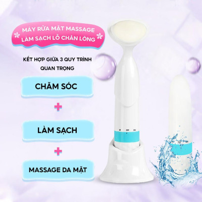 Máy rửa mặt kết hợp mát xa mặt Half Horse. Làm sạch sâu hơn giúp tuần hoàn máu giúp da sáng đẹp tự nhiên