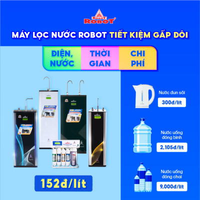 Máy Lọc Nước ROBOT Reno Pro 239G-UR Chức Năng Công Nghệ Lọc Tích Hơp R.O + UF - Hàng Chính Hãng