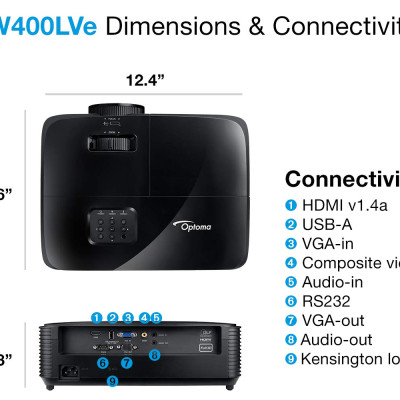 Máy chiếu Optoma W400LVe - Hàng chính hãng - ZAMACO AUDIO