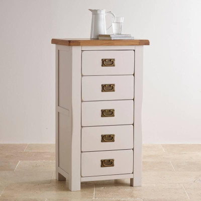 Tủ 5 Ngăn Kéo Kemble Gỗ Sồi Ibie BSK5KEMO - Trắng (60 x 42 cm)