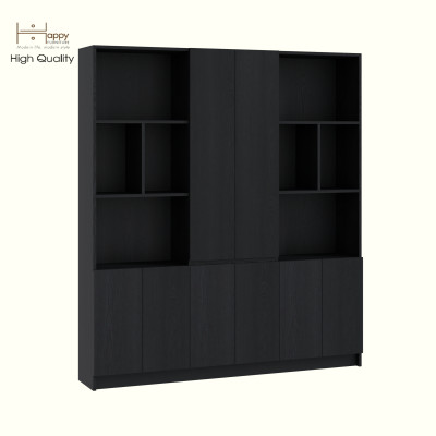 HAPPY FURNITURE , Kệ sách 8 cửa mở - CATY, KSA_083 , 160cm x 28cm x 180cm DxRxC