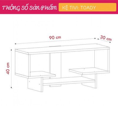 Kệ để tivi phòng khách thanh lịch SMLIFE Toady