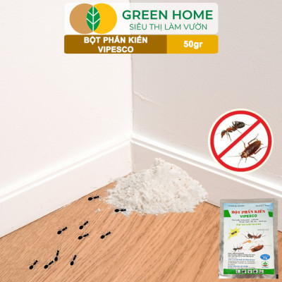 Bột Phấn Kiến Vipesco, GreenHome, Gói 50gr, Hiệu Quả Cao, Dễ Sử Dụng, Diệt Trừ Kiến, Gián