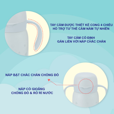 Bình tập uống trực tiếp RICHELL Nhật TLI 200ml | Baby