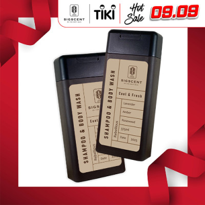 Sữa tắm dầu gội cho nam hương nước hoa 375ml Rebellious thương hiệu SIGSCENT - COMBO 2