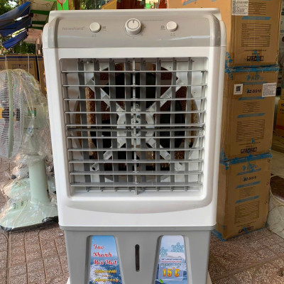 Quạt điều hòa Nineshield KB-588A 45L + tặng 2 đá khô có bánh xe, Motor đồng bền bỉ, êm ái, tiết kiệm điện, dễ dàng vệ sinh, hàng nhập khẩu