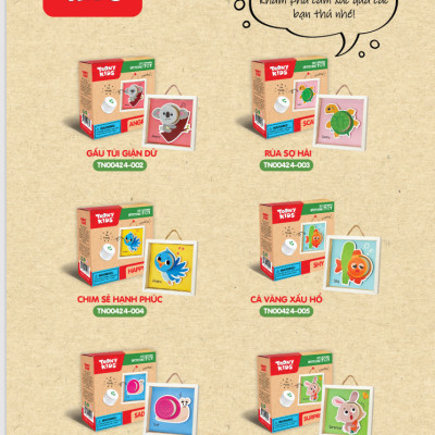 Combo 6 Bộ Đồ Chơi DIY TOONYKIDS Thú Cảm Xúc All The Feels TN00424-001 [Tặng Kèm Sticker]