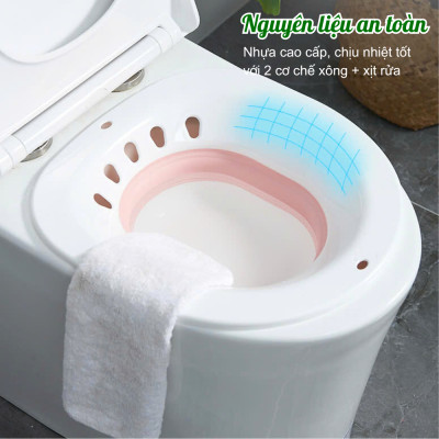 Bộ tái tạo, thơm tho cửa mình sau sinh Wonmom ( 1 Chậu xông cửa mình + 1 Hộp thảo mộc xông cô bé