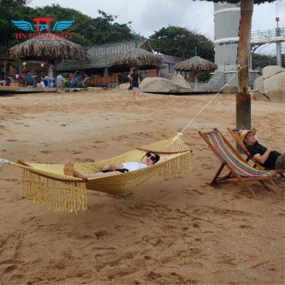 Lưới võng bãi biển Thủ công tinh tế, phong cách, thư giãn tối đa