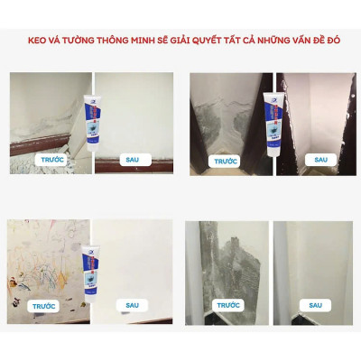 Keo vá tường,Keo trám vết nứt tường thông minh - Tặng kèm bộ dụng cụ KEO VÁ TƯỜNGFREESHIPKEO VÁ TƯỜNG NỨT CHUYÊN DỤNG VÁ VẾT THỦNG TƯỜNG NHÀ CAO CẤP CHỐNG NƯỚC CHỐNG MỐC TIỆN DỤNG