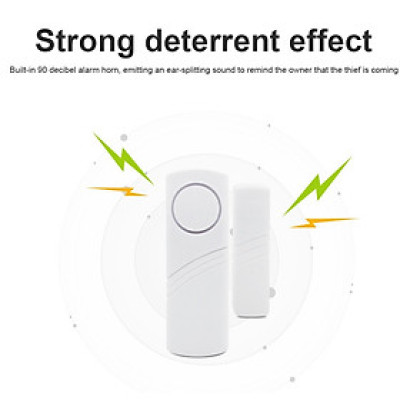 Chuông báo động chống trộm gắn cửa không dây cảm ứng từ, kêu to có công tắc, Chất lượng cao, bền bỉ - Hàng chính hãng