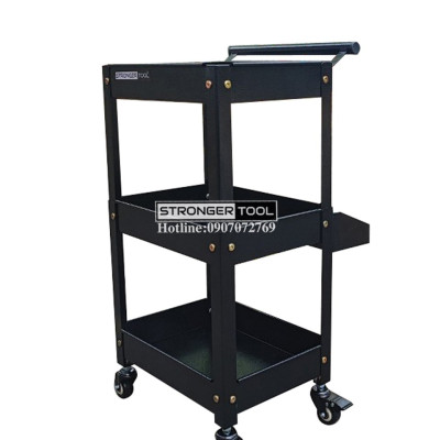 XE ĐẨY 3 NGĂN ĐA NĂNG CÓ KHAY PHỤ MÀU XANH THƯƠNG HIỆU STRONGER TOOL