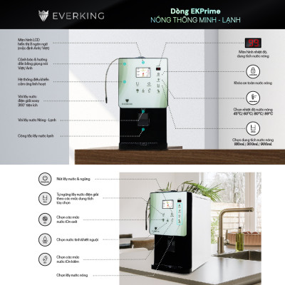 Máy Lọc Nước Điện Giải iON Kiềm EVERKING EKPrime-1411 - Hàng Chính Hãng