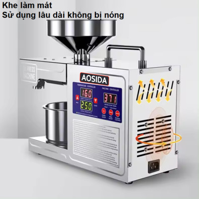 Máy ép dầu thực vật gia đình AOSIDA Anh Quốc B03S Công suất 820W, Năng suất ép 4-6 kg/giờ - Bảo hành 12 tháng, Hàng nhập khẩu