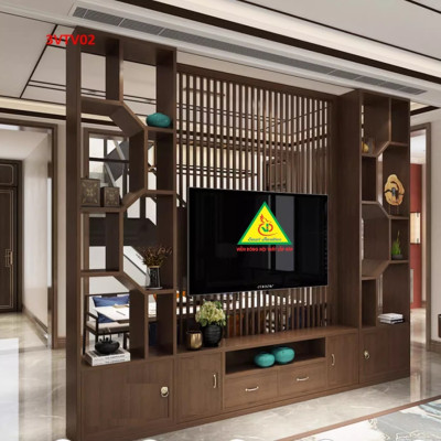 Kệ tivi kiêm vách ngăn phòng khách và nhà bếp 3VTV02