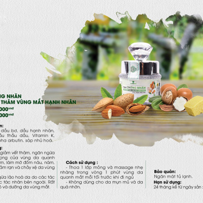 KEM CHỐNG NHĂN, LÀM GIẢM THÂM VÙNG MẮT HẠNH NHÂN MẸ KEN