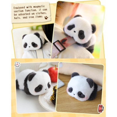 Đồ Chơi Thú Bông Panda Roll Lying Down Magnetic Shoulder - 52Toys