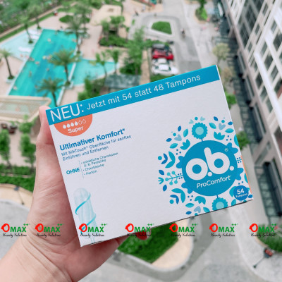Băng Vệ Sinh Tampon Ob - Siêu Thấm Hút - Nhỏ Gọn - Dạng Nút - Nhập Khẩu Đức - Đủ Size Giọt Tampons Ob