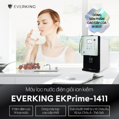 Máy Lọc Nước Điện Giải iON Kiềm EVERKING EKPrime-1411 - Hàng Chính Hãng