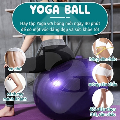 [All Size] KHÔNG KÈM BƠM BG Bóng Tập Yoga, Bóng Yoga Tròn  45cm - 55cm - 65cm - 75cm - 85cm Cỡ Đại Cao Cấp - Chính Hãng (Hàng nhập khẩu)