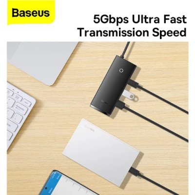 Hub chuyển Baseus Lite Series 6-Port Type-C HUB Docking Station- hàng chính hãng