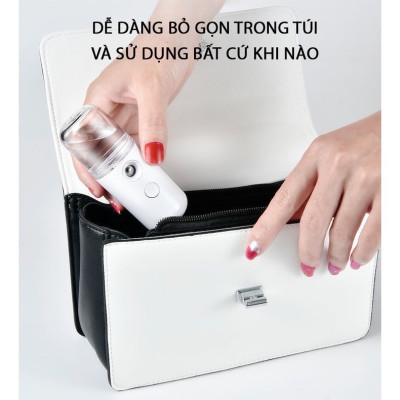 Dụng cụ trang  điểm làm đẹp _ Xịt khoáng nano , phun sương  mặt , mini cầm tay ,giúp giữ ẩm , mịn màng ,mát mẻ , không bị khô , nhỏ gọn dễ mang theo 