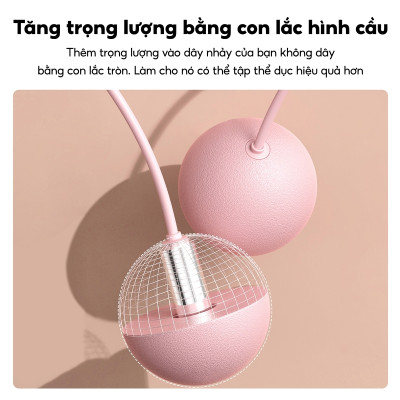 Dây Nhảy Không Dây JR301 Tích Hợp Tay Cầm Đếm Số Vòng,Quãng Đường,Calo Tiêu Thụ