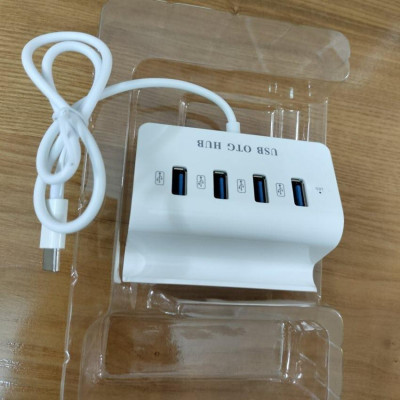 Hub USB Type-C ra 4 cổng USB kiêm giá đỡ cho Điện thoại - MẪU MỚI