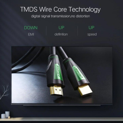 Ugreen UG30189HD116TK 1M màu Đen Cáp tín hiệu HDMI chuẩn 1.4 hỗ trợ phân giải 4K * 2K - HÀNG CHÍNH HÃNG