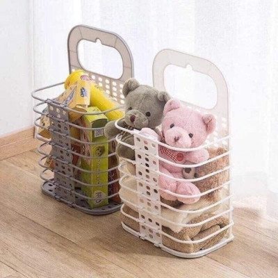 Giỏ nhựa đựng đồ gấp gọn thông minh Việt Nhật tặng móc dính, giỏ treo tường đựng quần áo đồ dùng nhà tắm - HÀNG VIỆT NAM