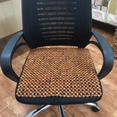 Chiếu lót ghế văn phòng hạt gỗ Hương tiện lợi hạt 12ly Mã H1 - Sản phẩm y hình , hình thật 100% 