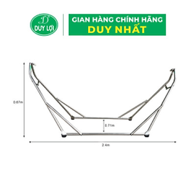 KHUNG VÕNG XẾP DUY LỢI THÉP - CỠ NHỎ (KHÔNG BAO GỒM VÕNG LƯỚI) - TẶNG 10 MÓC ÁO KÉP NHỰA CAO CẤP DUY LỢI
