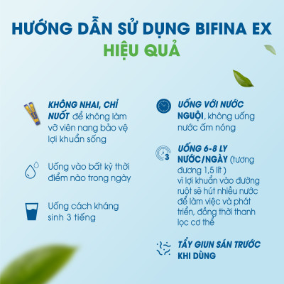 Men tiêu hóa Bifina Nhật Bản - Loại EX - Lẻ  5 gói (không có hộp)