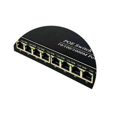Bộ chuyển đổi quang điện Gigabit 8 POE 10/100/1000 M kèm cổng SC 1 sợi GNETCOM GNC-6109GE-20B (1 thiết bị ) - Hàng Chính Hãng